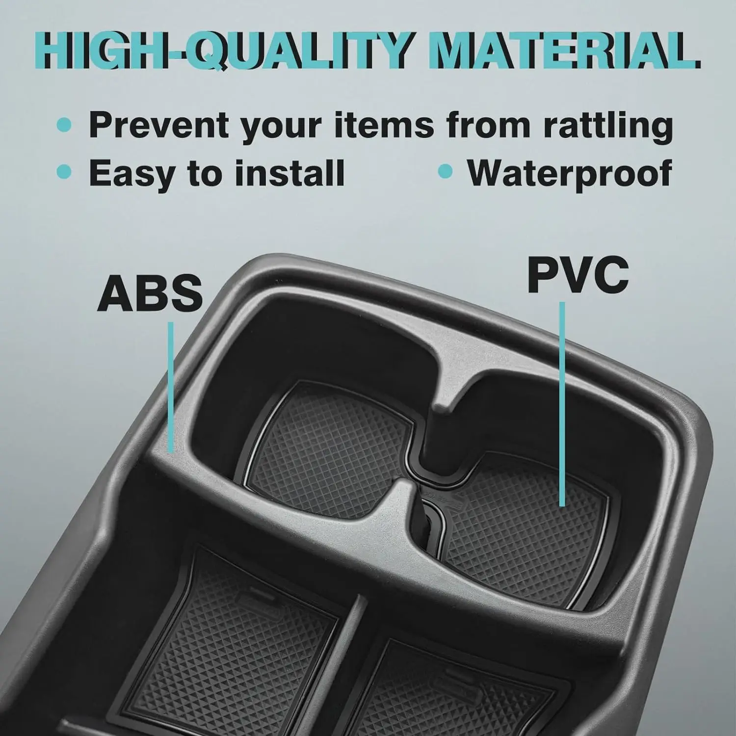 For EV6 Lower Center Console Organizer Tray Interior Accessories Storage Box ABS Material with 2022 2023 2024 Kia EV6 Accessorie