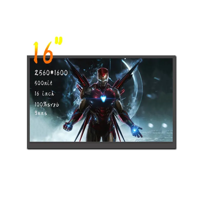 

16-дюймовый портативный монитор 2K, IPS-экран 16:10 с секундным дисплеем Type-c mini HDMI для MAC/ноутбука/ПК/Xbox/PS4/5/переключателя, Z1RC
