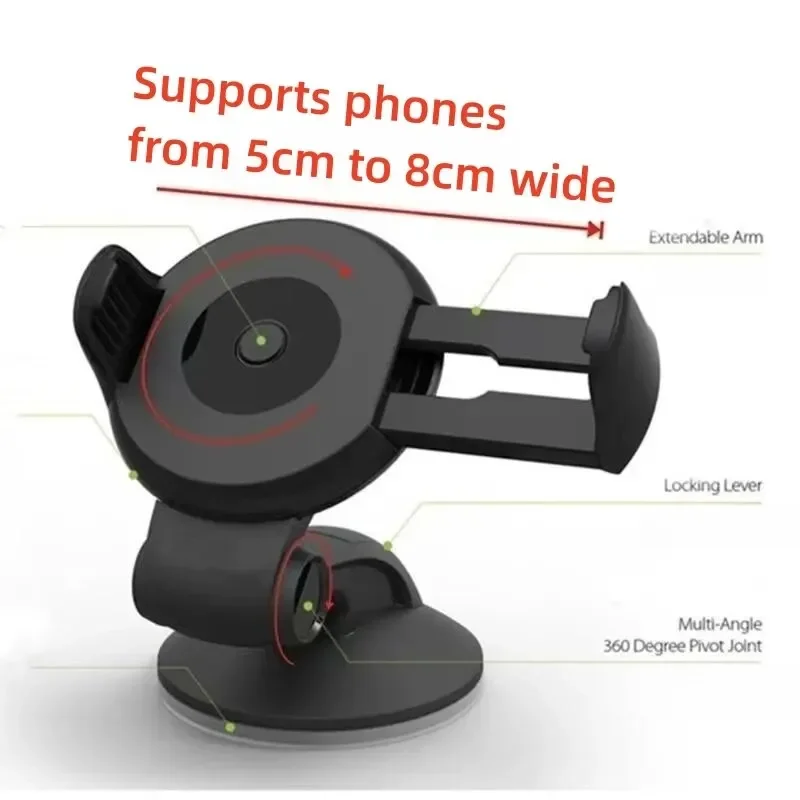 Suporte Universal para Celular no Para-brisa - Suporte para Smartphones Acessório Interno para Veículos