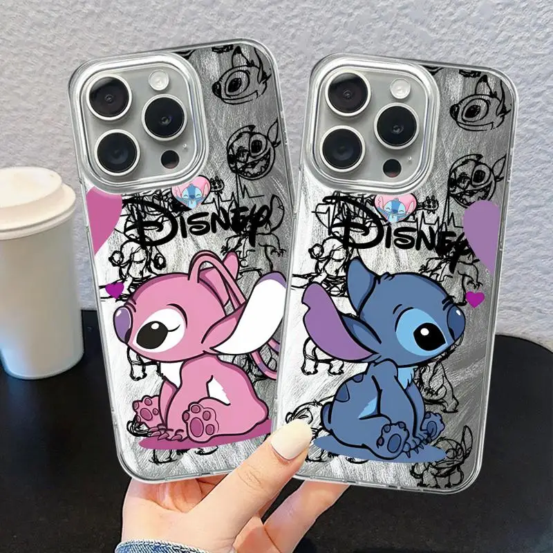 Stitch The Baby Disney Phone Case for Apple iPhone X 11 Pro Max 15 Plus 14 Pro 13 12 Pro XR XS Max 14 Soft Feather gauze cases