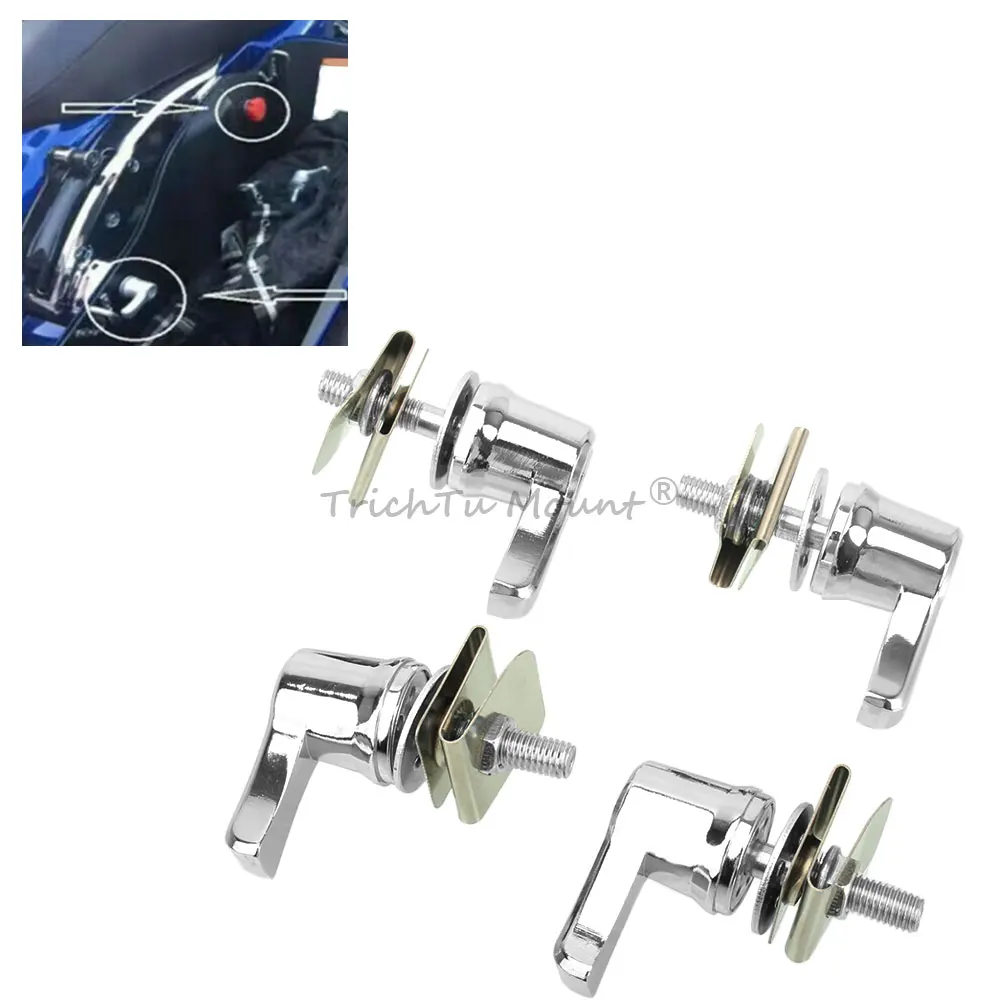 

Saddlebag Mounting Screw Locks Mounting Kit For Harley 1993-Later Touring Road King Street Glide Electra Glide Aluminum Chrome