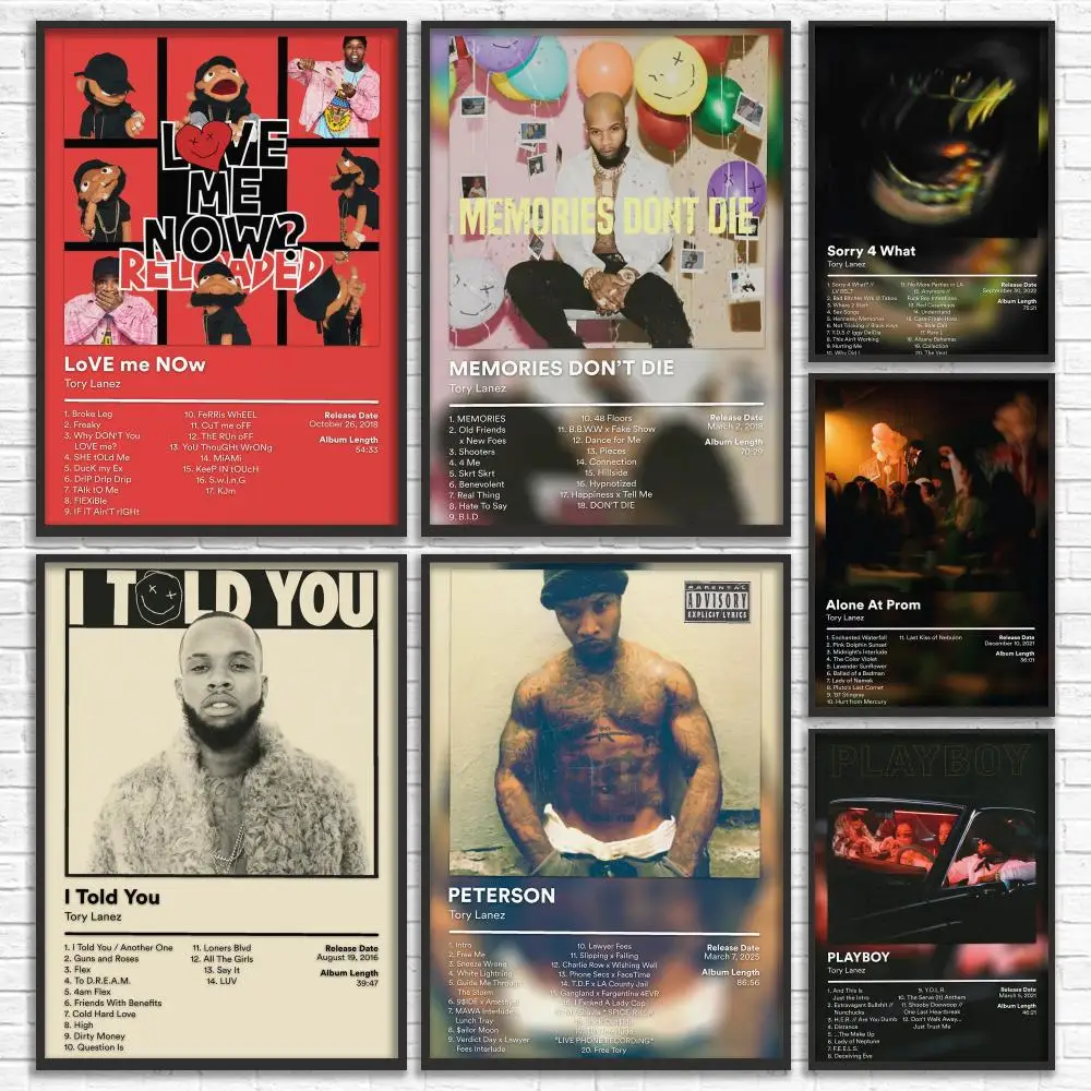 Canadian Hip-Hop Artist T-Tory Lanez Poster Versatile HD Waterproof Wall Art Self-Adhesive Decor for Any Space Ideal Gift