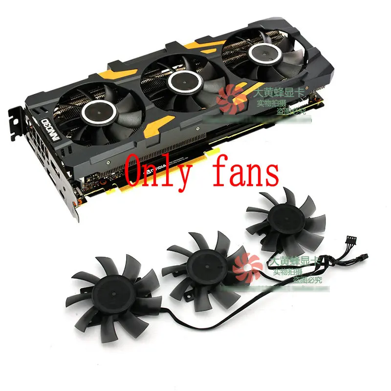 

Original for INNO3D RTX2080ti RTX2080 11GB GAMING OC X3 Graphics card cooling fan CF-12815S DC12V 0.28A Only Fans