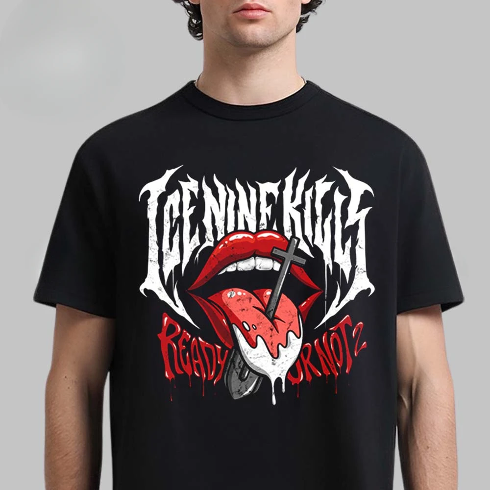 Top Ice Nine Kills Cotton Band Shirt Unisex Summer Short Sleeve Fashion Brand Tee Luxury Casual Vintage T-shirt