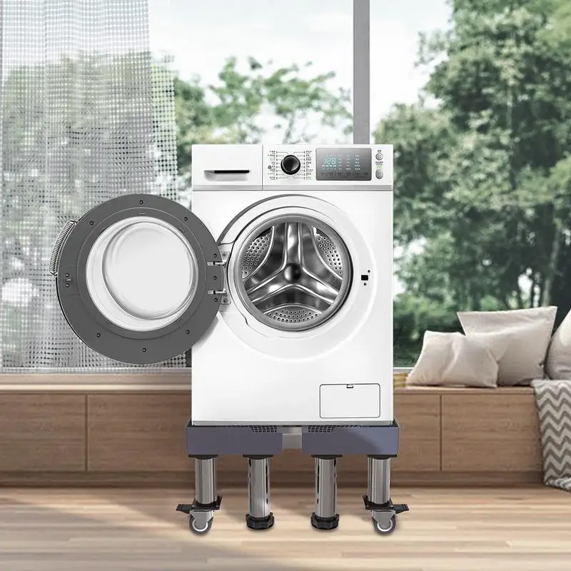 Washing Machine Pedestal Washer Pedestal Adjustable Dryer Stand Mobile Base Anti-Slip Fridge Stand For Home Appliance Dryer