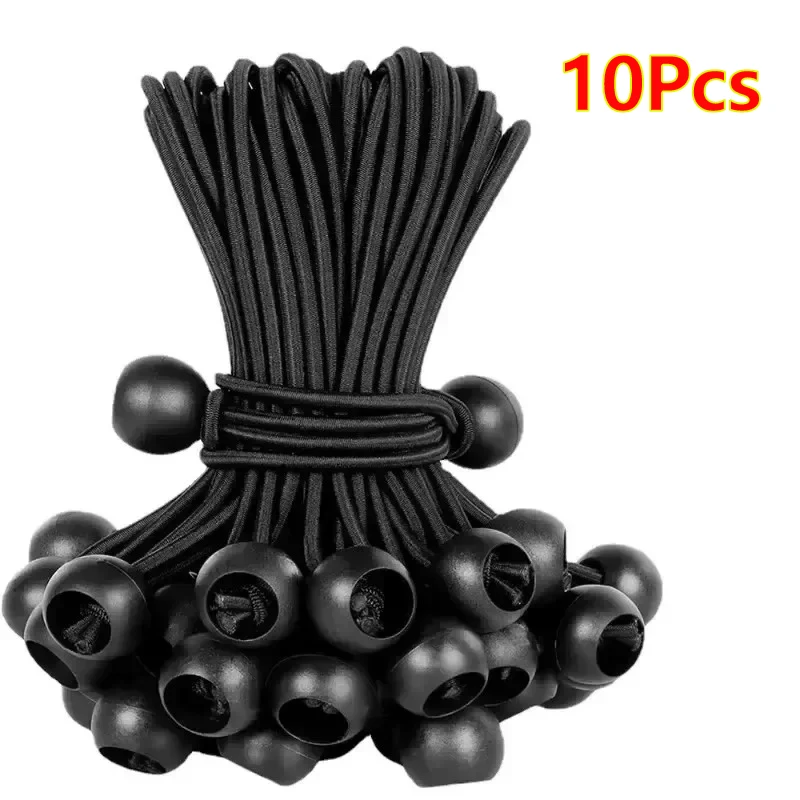Outdoor Elastic Ball Rope Bungee Cords Portable Tent Fixing Tarpaulin Awning Canopy Heavy Duty Tarp Tie Down for Shelter Cargo