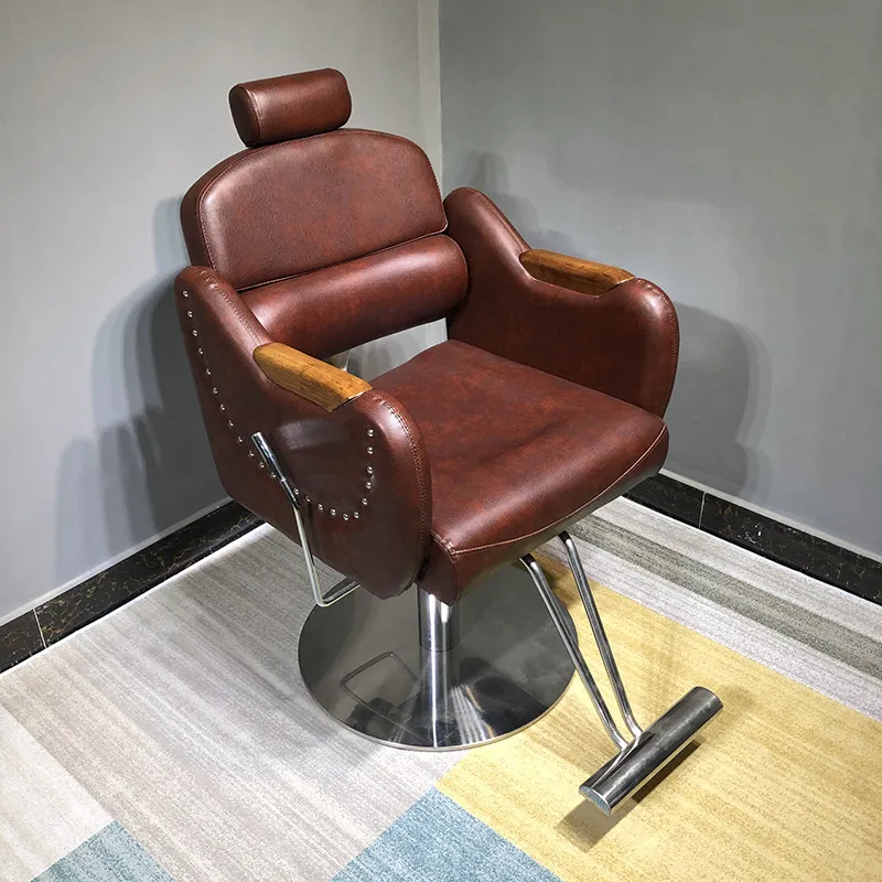 Modern Design Hair Barber Luxury Display Fashionable Hair Swivel Barber Nordic Comfortable Cadeira Manicure Commercial Furniture