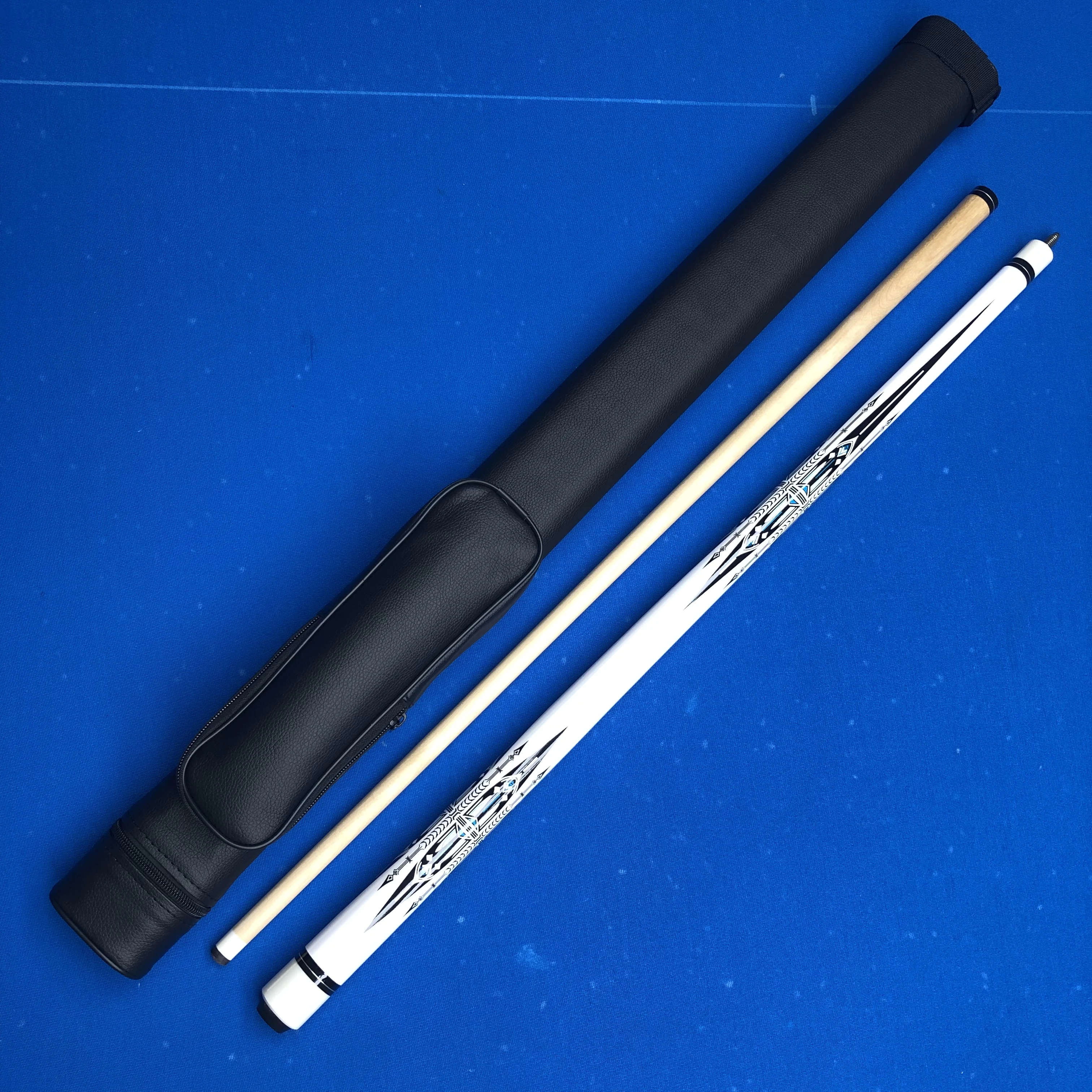 

Professional Hard Maple Pool Cue Set with Shockproof Travel Case - 1/2 Joint Design & Multi-Layer Tip