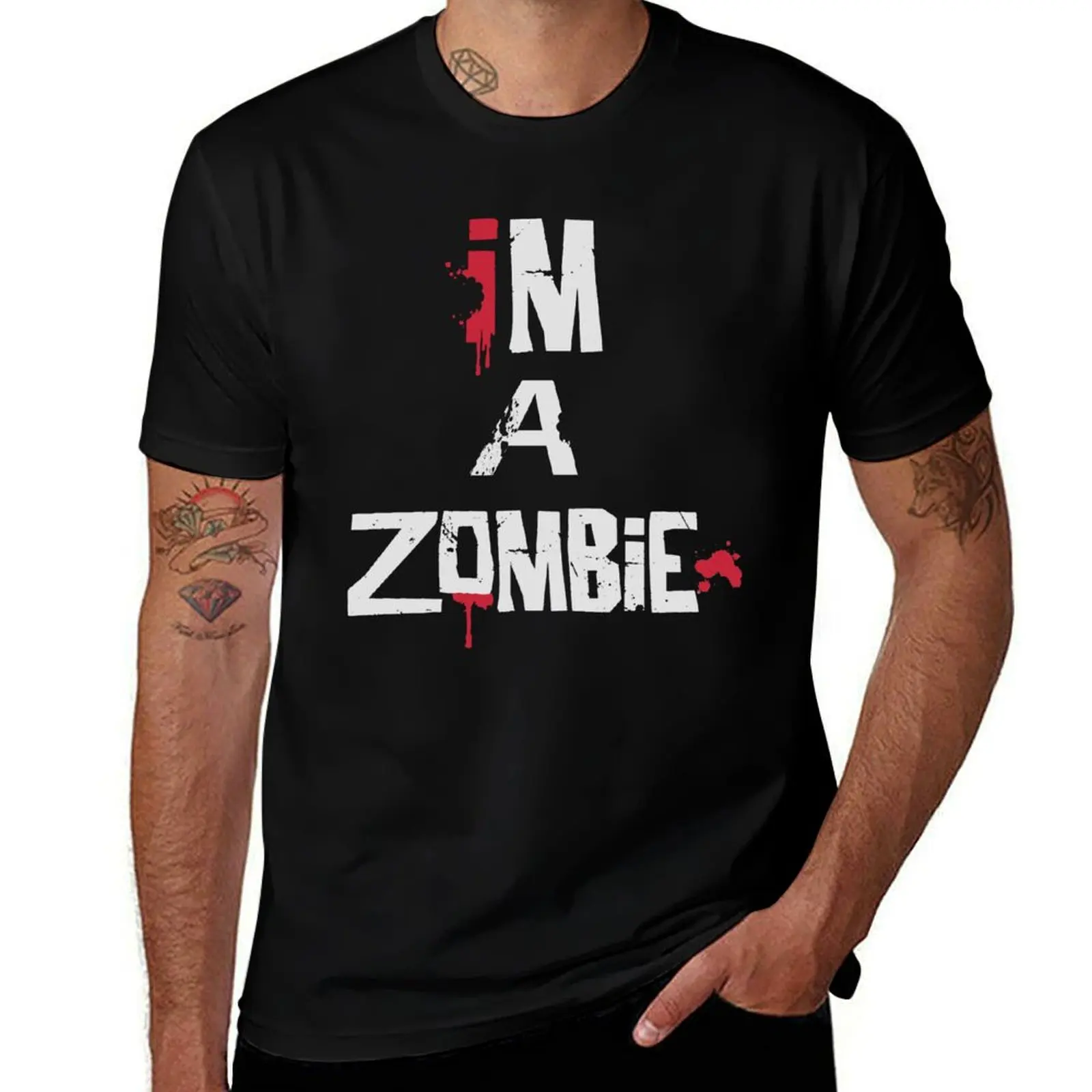 

I'm A Zombie T-Shirt t shirt man luxury cotton t shirts high quality T-Shirt