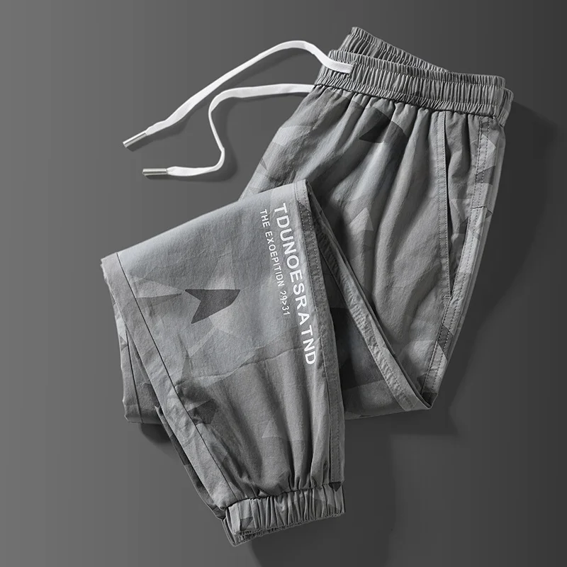 

Мужские камуфляжные рабочие брюки, износостойкие, грязеотталкивающие, повседневные, удобные дышащие длинные брюки из ледяного шелка для офиса и...