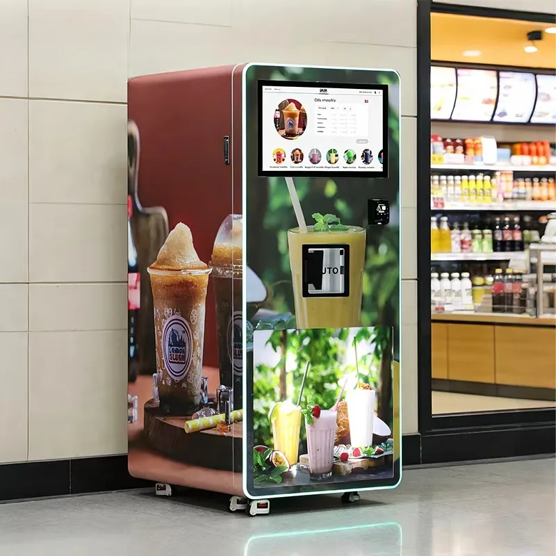 Customizable Commercial Frozen Beverage Drink Slushy Slush Maker Self-service Slushie Vending Machine Dispenser