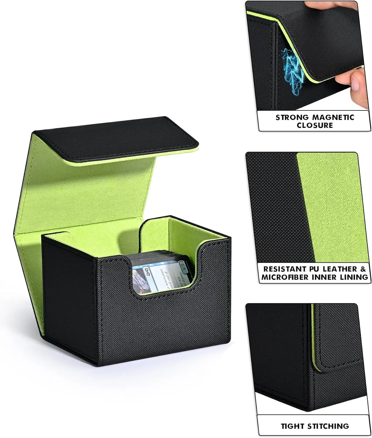 Deck Card Case Game PTCG 100+ Card Deck Case Storage Box MTG Board Toy Game Collection Cards Organiser Card Deck Box Gift