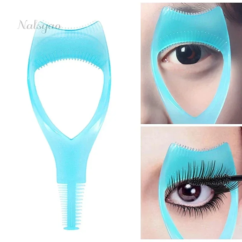 Plastic Applicator Brush 3 in 1 Mascara Guide Multifunction Eyelash Styling Curler Precise Application