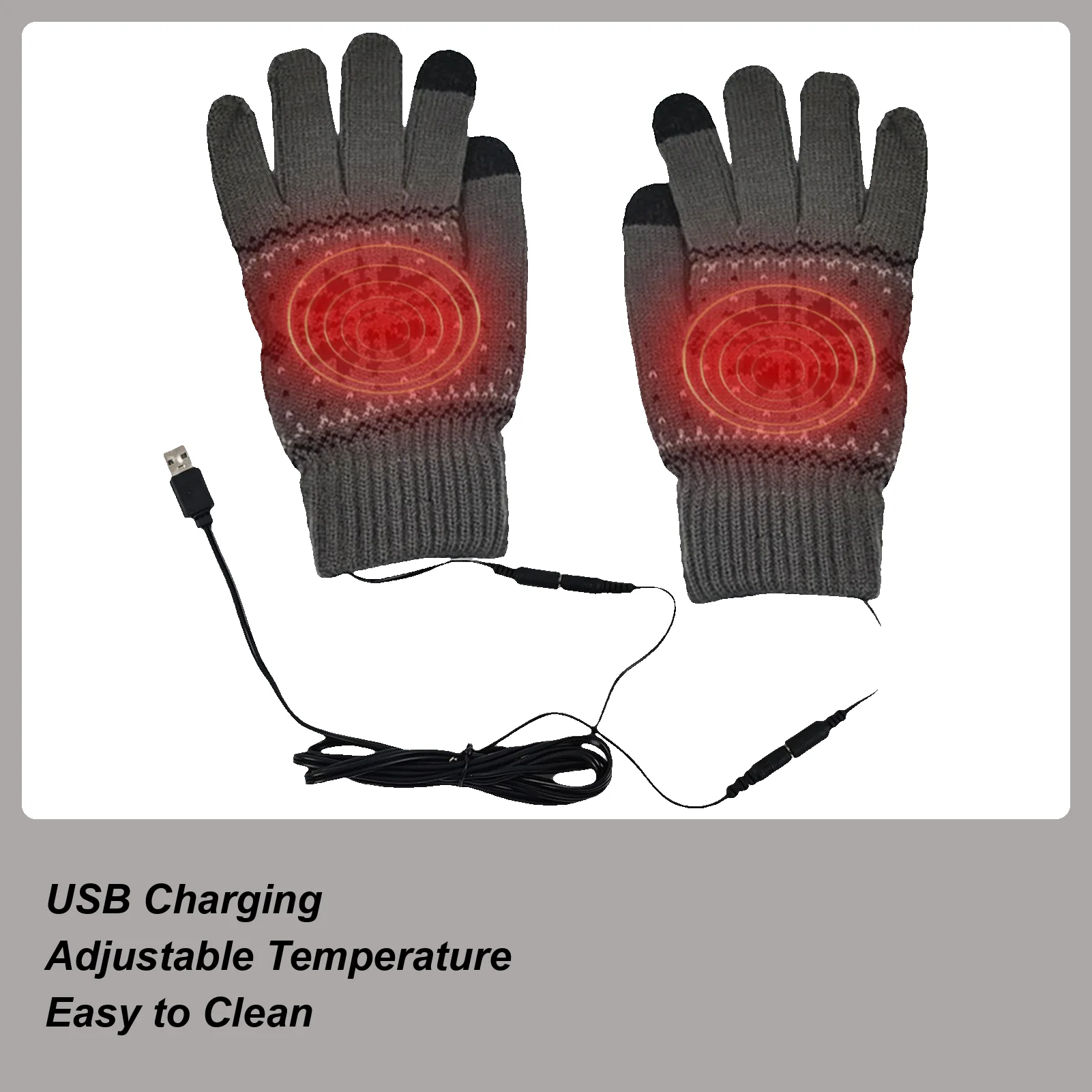 

new USB Electric Heated Gloves 3 Modes Hand Warming Gloves Detachable Heated Riding Gloves For Men Women Cycling Hiking Camping