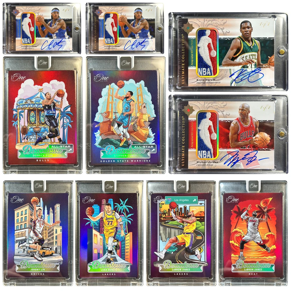 PANINI 2025 DOWNTOWN DIY homemade Jordan Doncic James Derrick Rose Irving Curry Durant Textured glitter collectible card brick