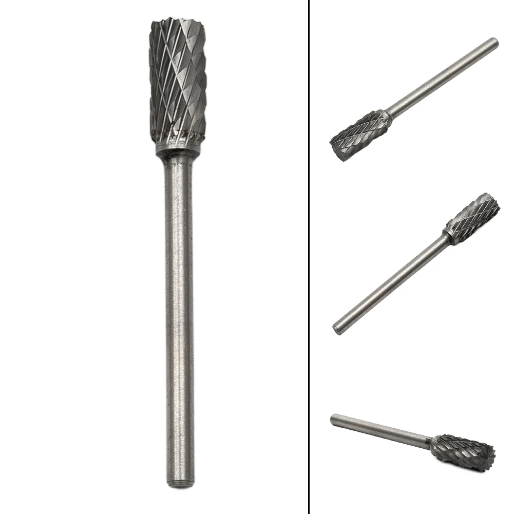 3x6mm Tungsten Carbide Burrs Rotary Drill Die Grinder Carving Bit Double Cut Metal Diamond Grinding Abrasive Tools