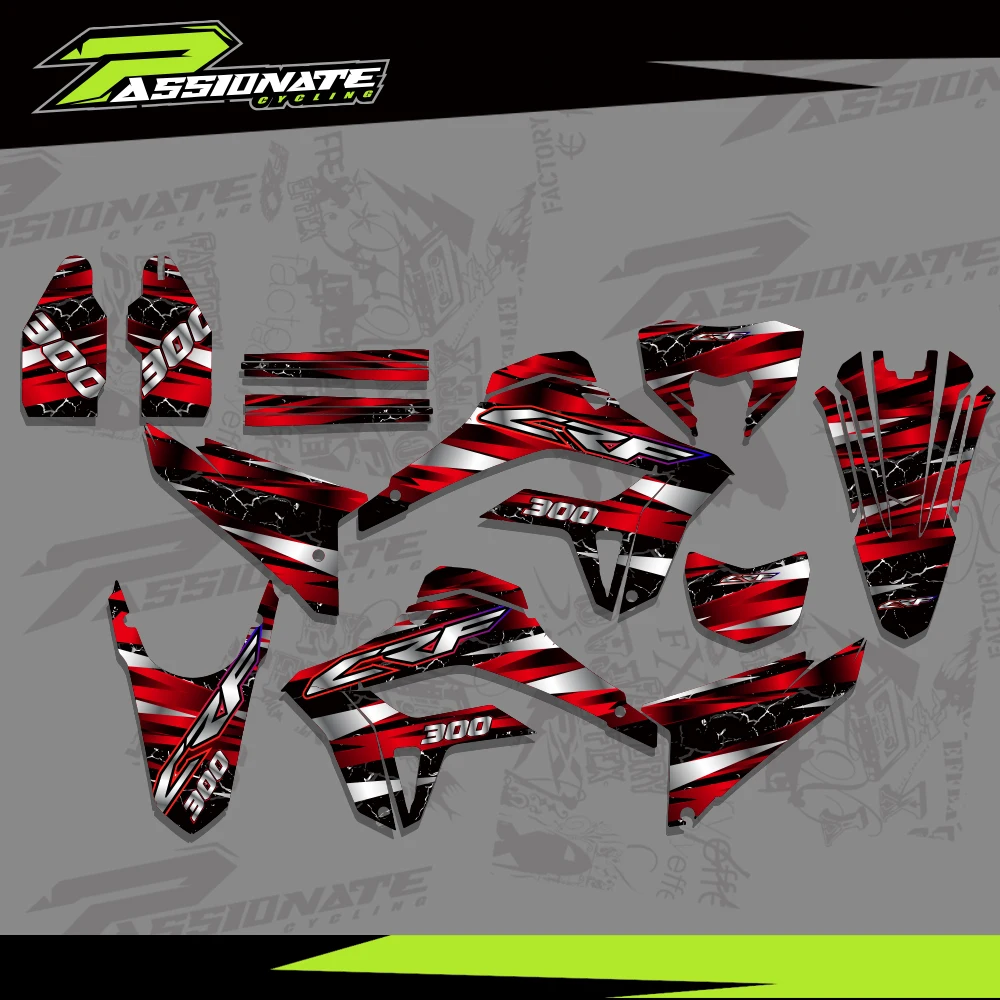 Motocross Backgrounds Graphics Decals StickerKits For Honda CRF 300L 300M CRF300L CRF300M 2021 2022 2023 2024  Custom Decoration