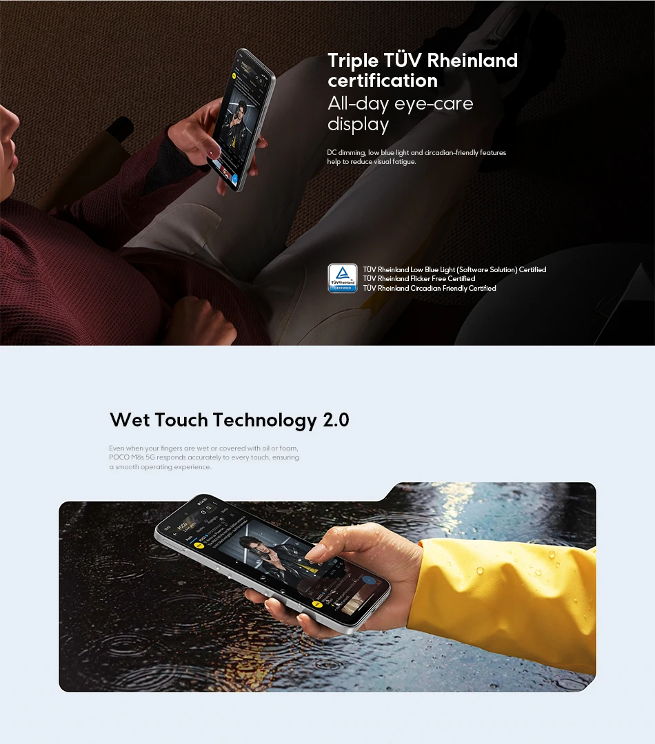 POCO M8s Global Version 5G Smartphone 128GB 256GB Snapdragon® 6s Gen 3 6.9" 144Hz Display 50MP Camera NFC 7000Ah 33W