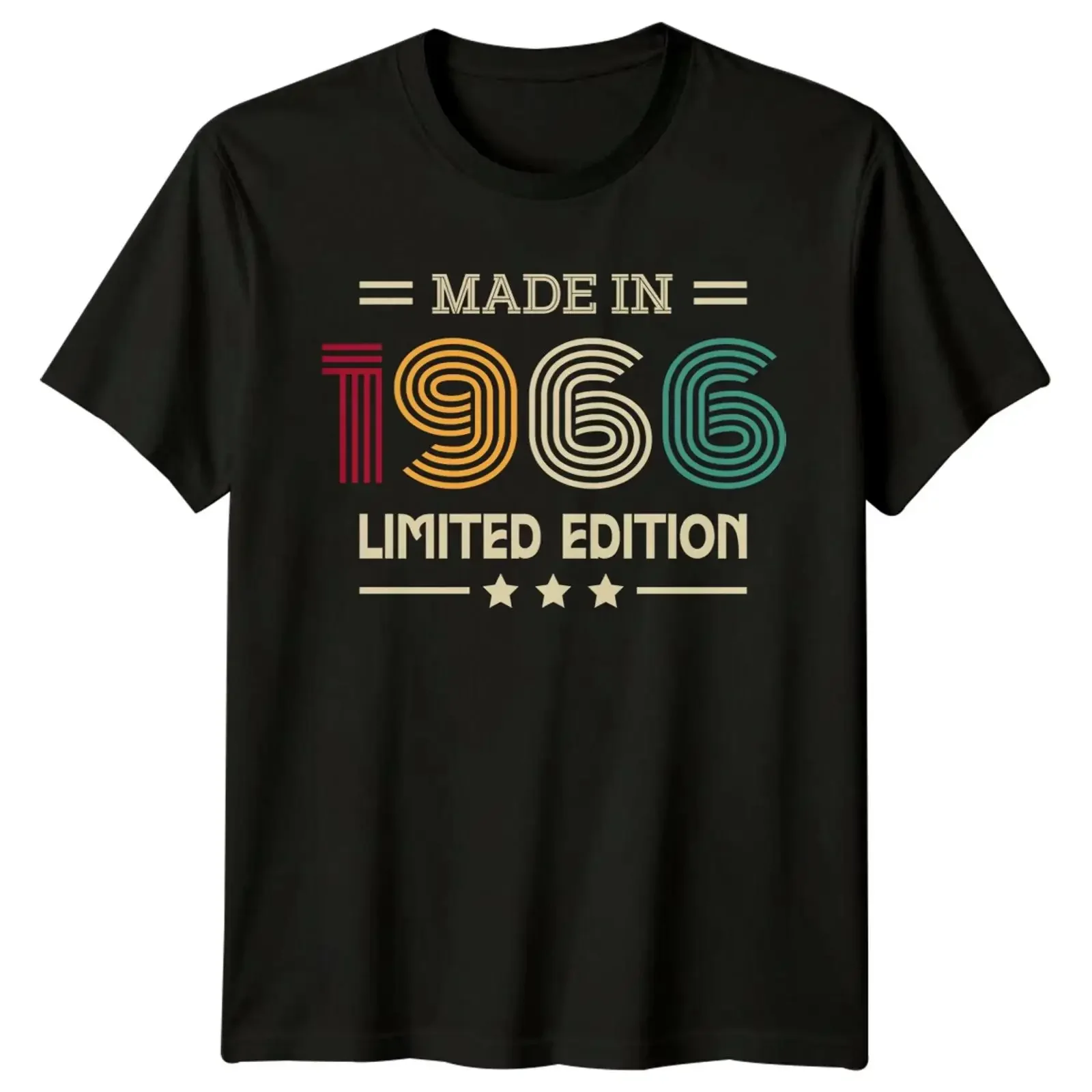 Made in 1966 Men's T Shirt 60th Birthday Vintage Sixty Image 1 of 4 vintage Washed graphic Stretched Stylish homme