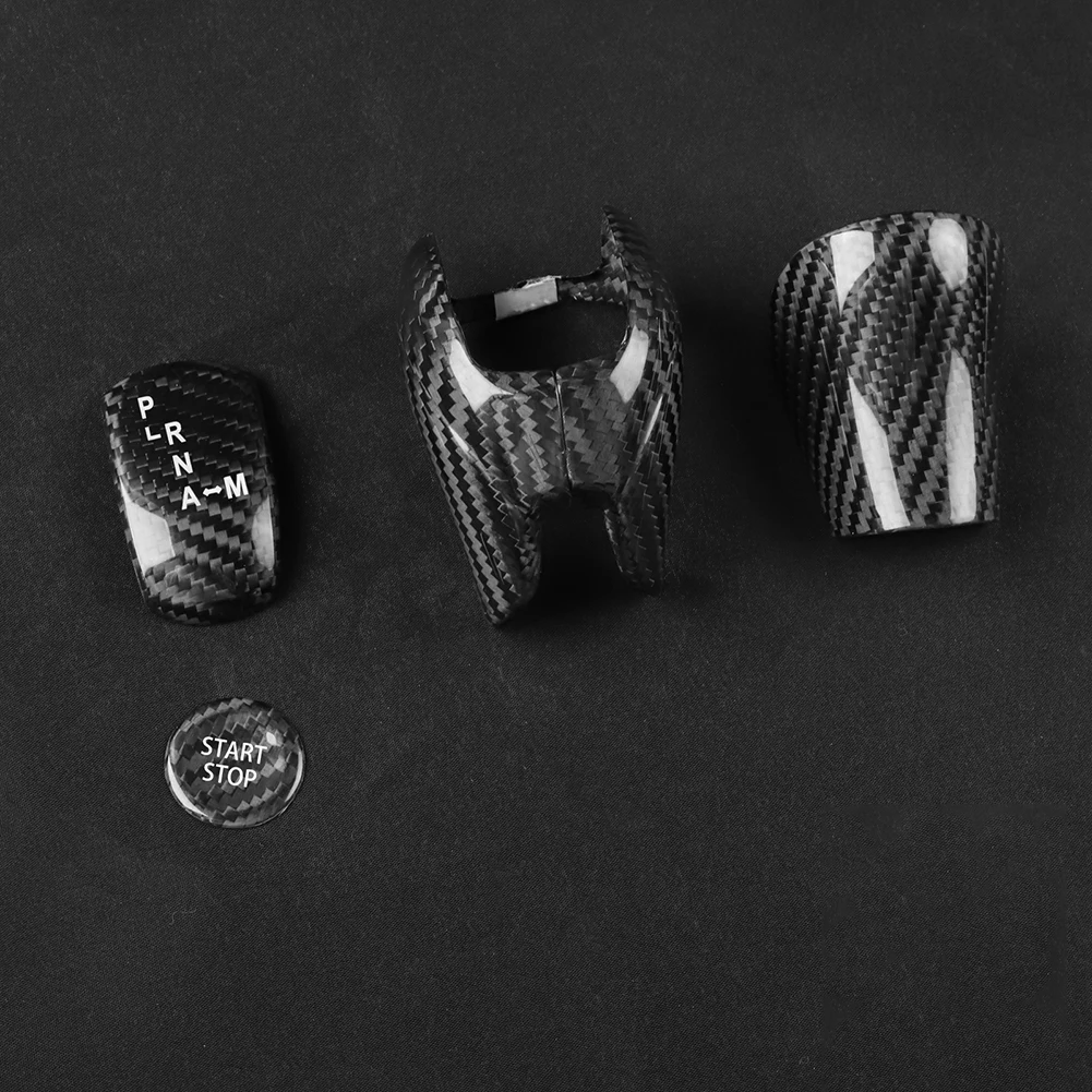 

Precision Fit Carbon Fiber Gear Shift Knob and Engine Start Button Cover for NISSAN GTR R35 2008-2016 Auto Interior Enhancement