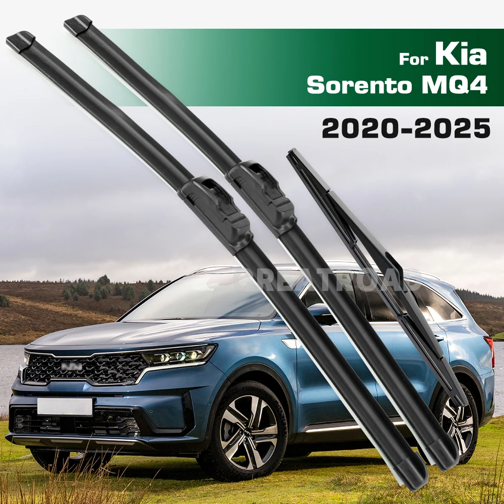 

Набор стеклоочистителей GREATROAD для Kia Sorento MQ4 2020-2025, передние и задние щетки стеклоочистителя, щетки для лобового стекла, окон