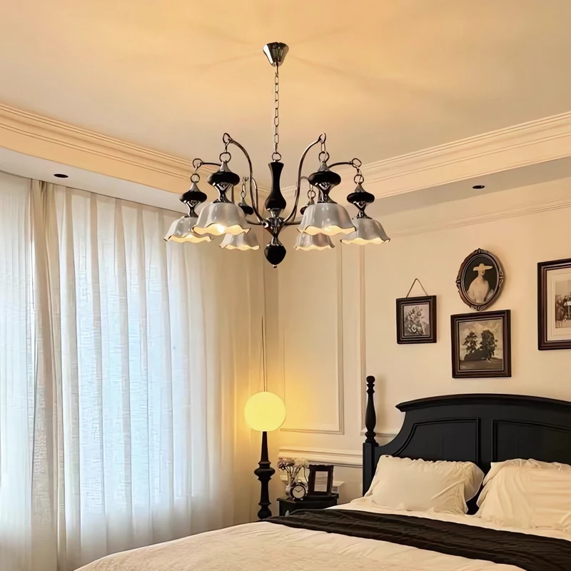 Middle Ancient Style Home Chandelier Living Room Bedroom Minimalist Master Bedroom High-end French Lighting Fixtures