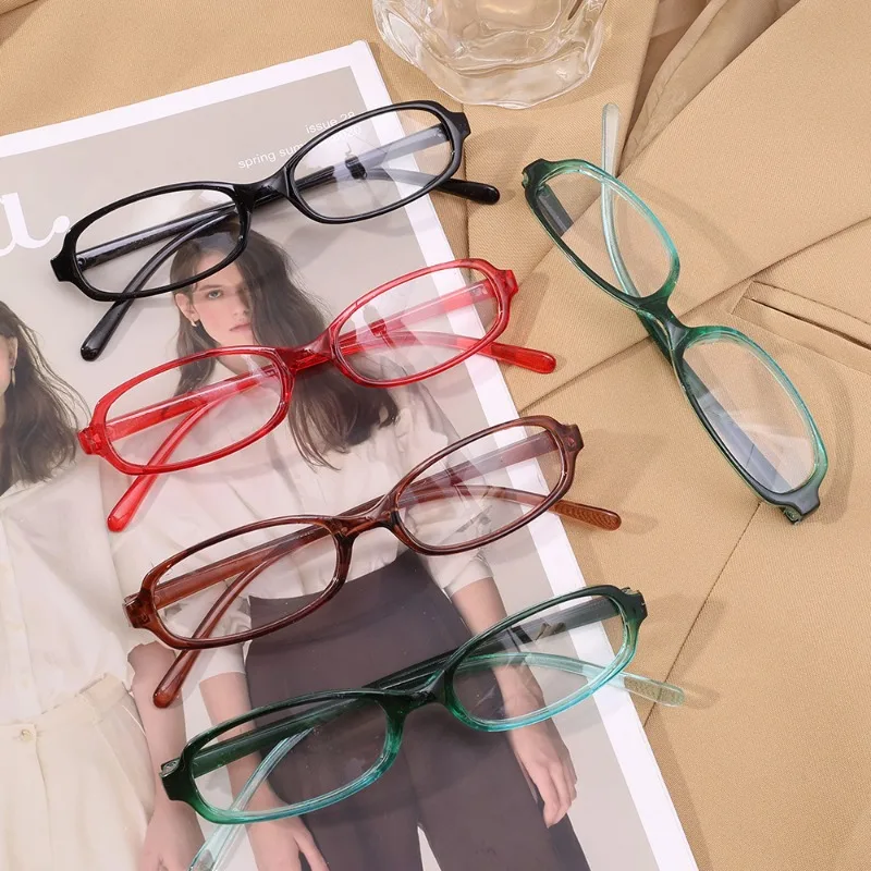 Retro Style Eye Glasses Frames for Men and Women Thin Frame Glasses Decorate Face Shape Plastic Frame Fashion Accessories