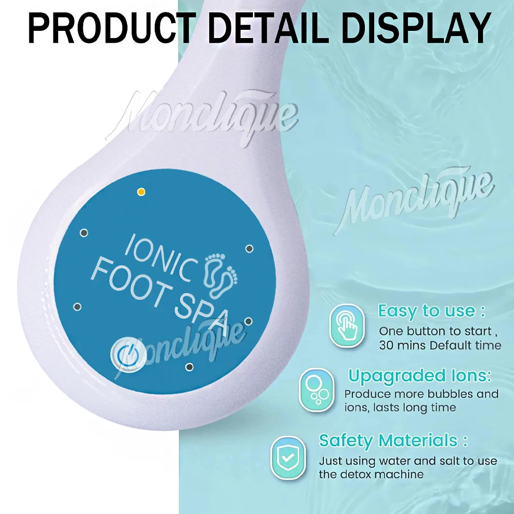 Electric Hydrogen Detoxification Foot Bath With Basin Vibration Massage Ion Relax Plantar Muscles Health Care Increase Vitality