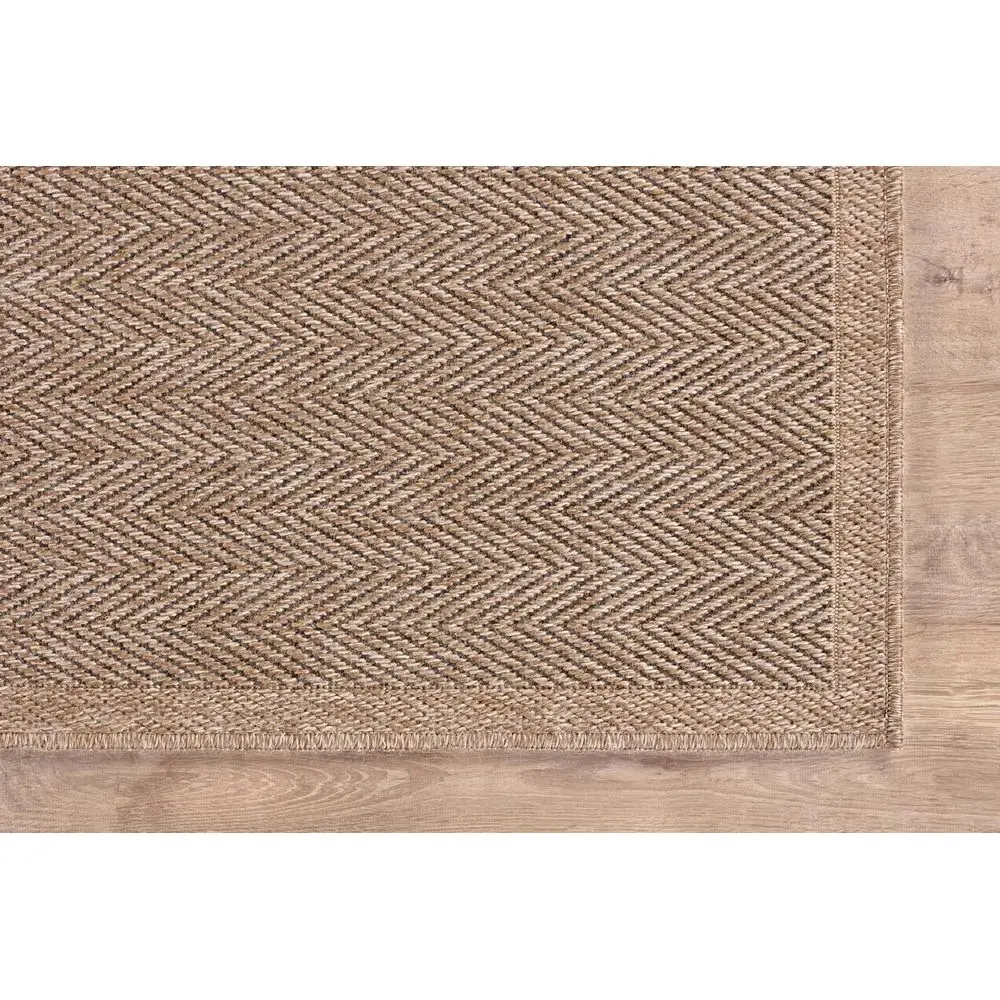 Natural Fiber Herringbone Jute Rug, 4x6 Feet, Indoor/Outdoor Living Room, Patio, Kitchen, Washable Seagrass Area Rug
