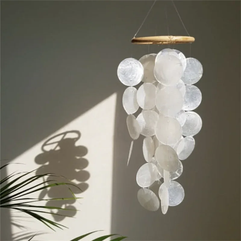 

INS Nordic Style Baby Rattles Handmade Shell Wind Chimes Crib Bed Bell Kids Room Nursery Hanging Decor Photography Props