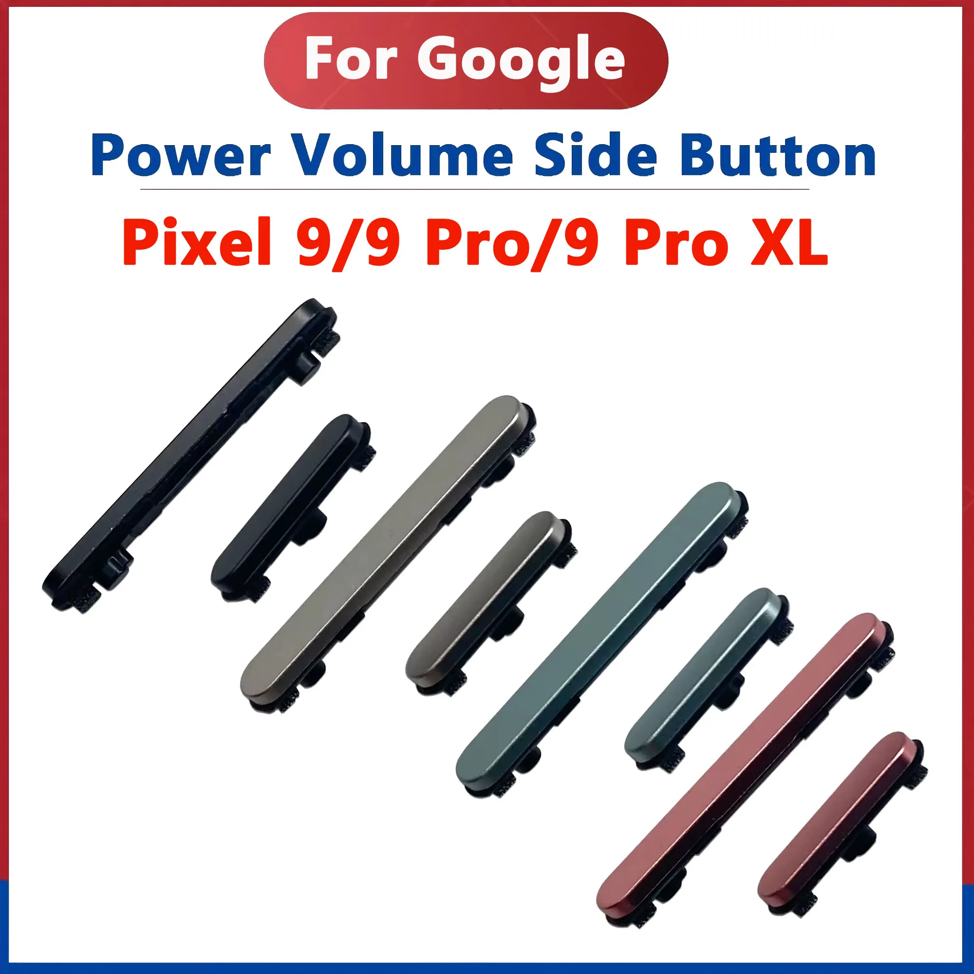 New Side Button For Google Pixel 9 Pro Pixel9 Pixel9Pro XL Power On Off Volume Buttons Side Keys Phone Repair Replacement Parts
