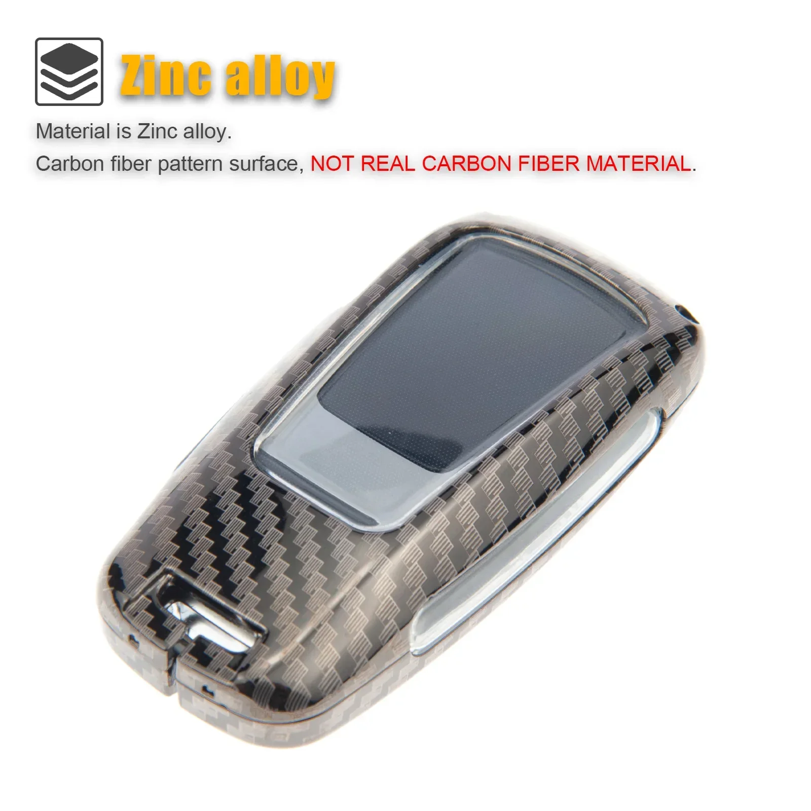 Metal Carbon Fiber Car Smart Key Fob Chain Case Cover For Audi A4 allroad S4 B9 A5 S5 Q5 Q7 TT SQ5 Sportback