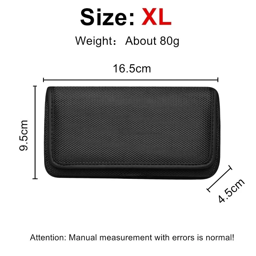 Practical Oxford Cloth Waist Bag Nylon Material With Clip Waist Belt Bag Leather Case Horizontal Design Phone Bag