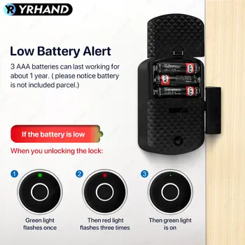 Zinková slitina Tuya APP Otisk prstu Biometrický elektronický zámek pro zásuvku nábytku Skříňka chytré inteligentní zámky 10 nejlepší prodej chytrý zámek zásuvky - №7
