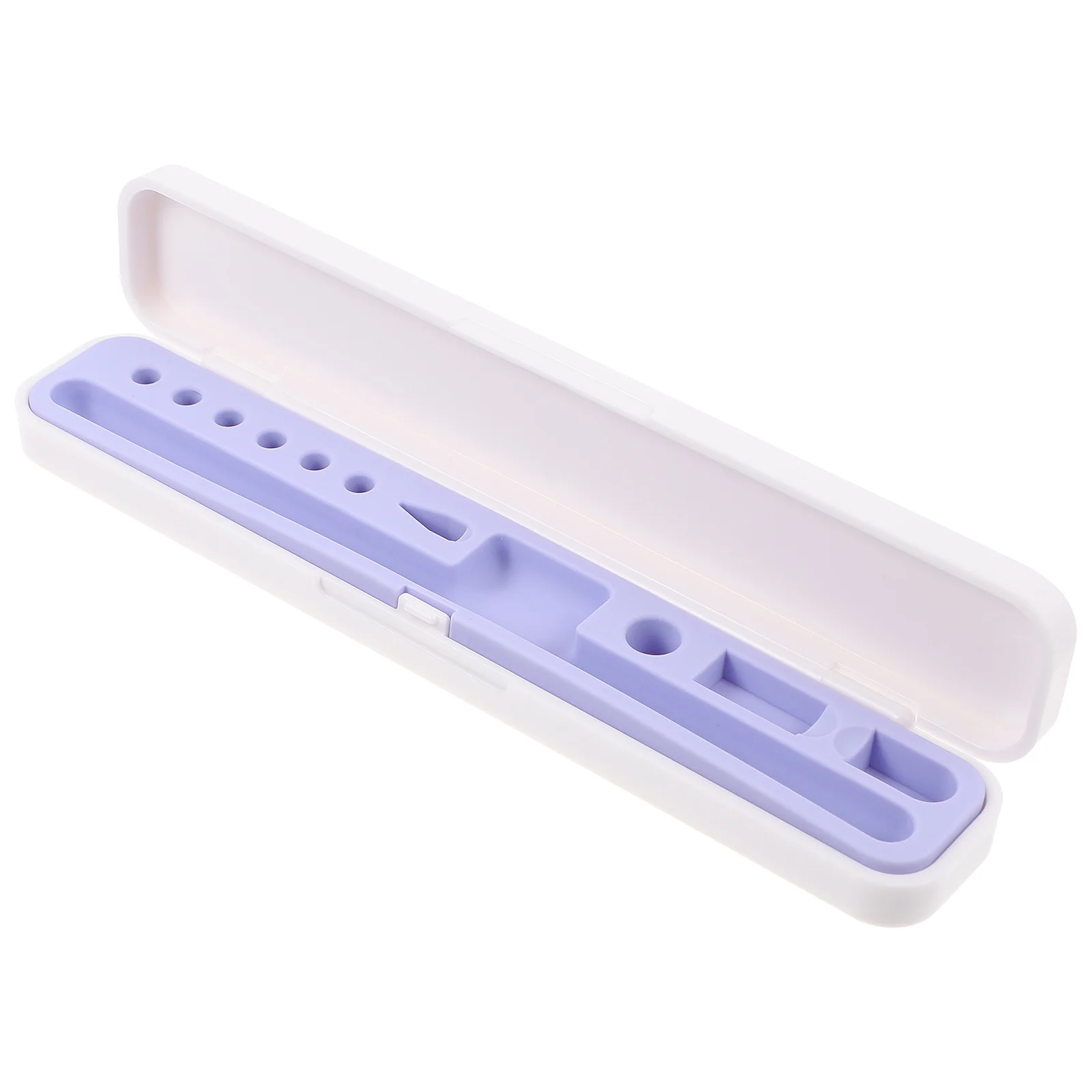 1Pcs Pencil Storage Box Purple Matte Waterproof Portable Pen Holder Compatible Pencil 1 2 Silicone Lining Drop Resistant