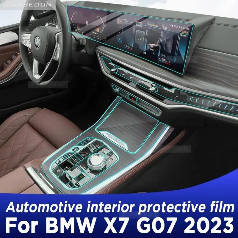 

Automotive Interior Protective Film TPU scratch-resista Sticker Accessories for BMW X7 G07 2023 Gearbox Panel Navigation Screen