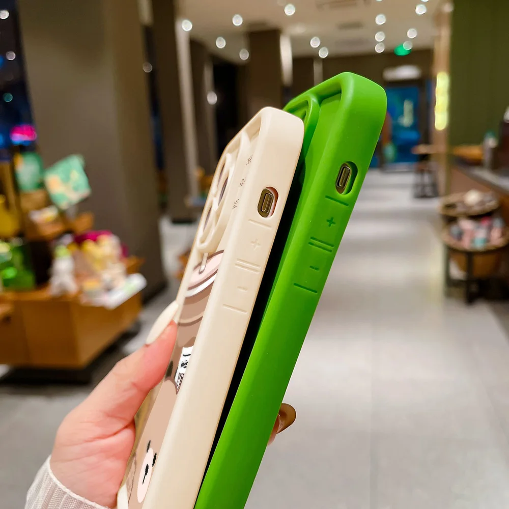 Cartoon Cute Bear Phone Cases For iPhone 11 Cases iPhone 14 16 15 Pro Max 12 13 Pro XS XR X 7 8 Plus SE 2022 SE2020 Back Cover image 6