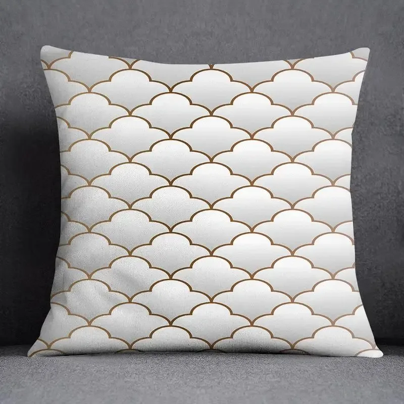 Geometric Flower Pattern Pillowcase Square Car Sofa Cushion Pillowcase