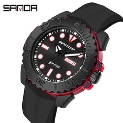 2024 SANDA Mens Watches Top Brand Luxury Men Military Watch Waterproof Sport Wristwatch Quartz Watch Male Relogio Masculino 3118