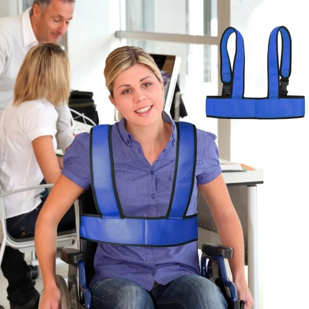 

Breathable Mesh Wheelchair Safety Belt Non-Slip Comfortable Anti-Fall Harness 360° Design Adjustable Straps Fall Prevention Band