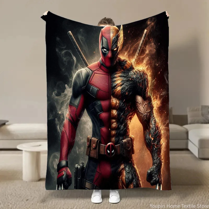 

MINISO Deadpool Pattern Soft Flannel Blanket for Bed Bedroom Sofa Picnic,Throw Blanket for Cover Outdoor Fashion Leisure Nap