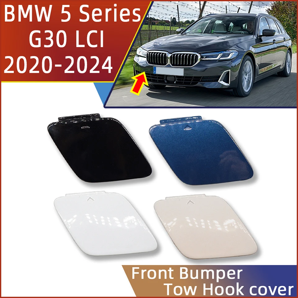 

Front Bumper Towing Hook Eye Cap Car Trailer Cover Shell For BMW 5 2020 2021 2022 2023 2024 G30 LCI 51119852209 51115A29948