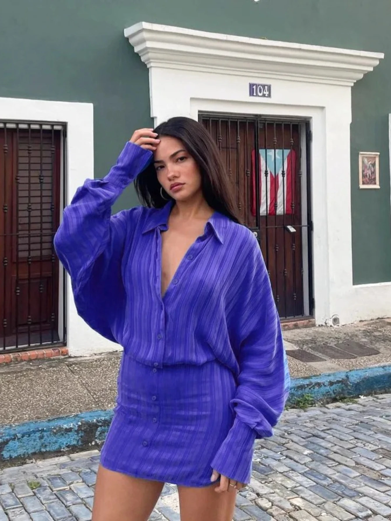 فستان قميص مخطط أنيق كاجوال للخريف بأكمام طويلة فساتين قصيرة ضيقة للنساء ملابس أنيقة