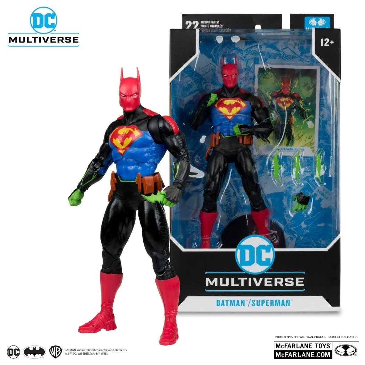 

McFarlane Toys DC Multiverse Batman/Superman Fusion World's Finest Original 7" Action Figure Model Doll Garage Kit Gift Collect
