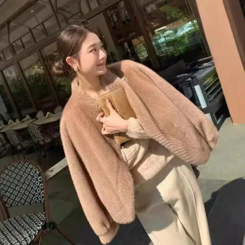 Luxury Brand Women Clothing Fur Autumn Winter Cold Resistance Warmth Faux Fur One-piece Coat Soft Environmentally Friendly Charm