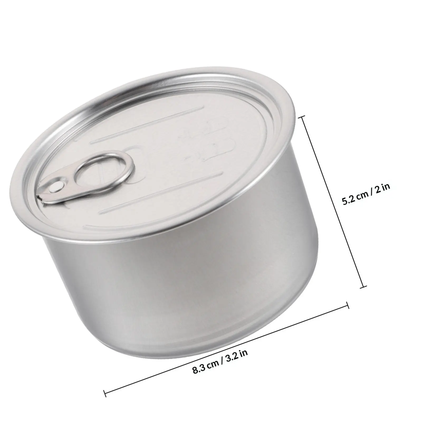 4Pcs Food-Grade Aluminum Can with Tight Seal Empty Storage Jar for Cat Dog Food Desserts Cookies Candles Mint Powder Party Cake