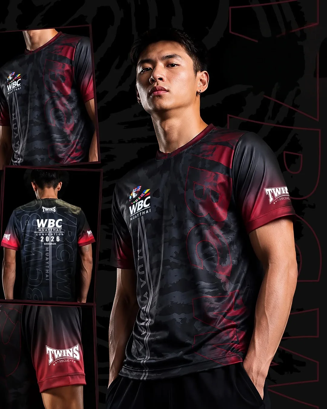 2026 WBC Muay Thai 3D-Druck Herren T-Shirt Coole Sportmode Streetwear Kurzarm Sommer MMA Boxtraining Uniform Tops – Detail 6