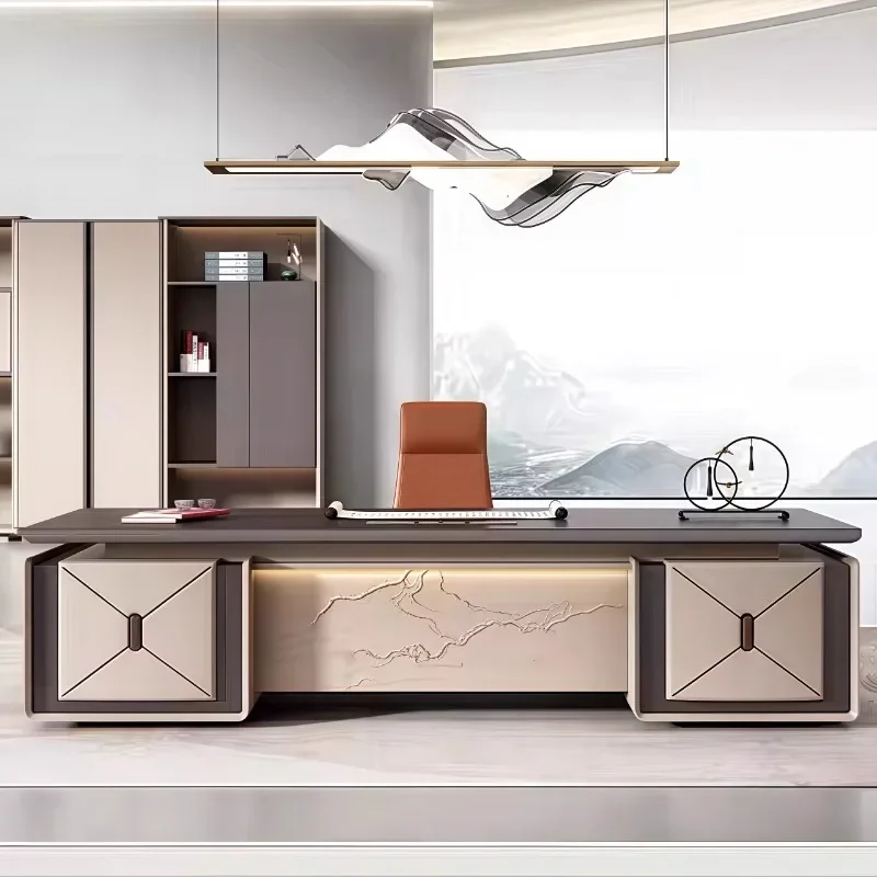 

Electric Desk Executive Office Furniture Height Adjustable Computer Work Table L Shape Industrial Modern Work Table Wooden