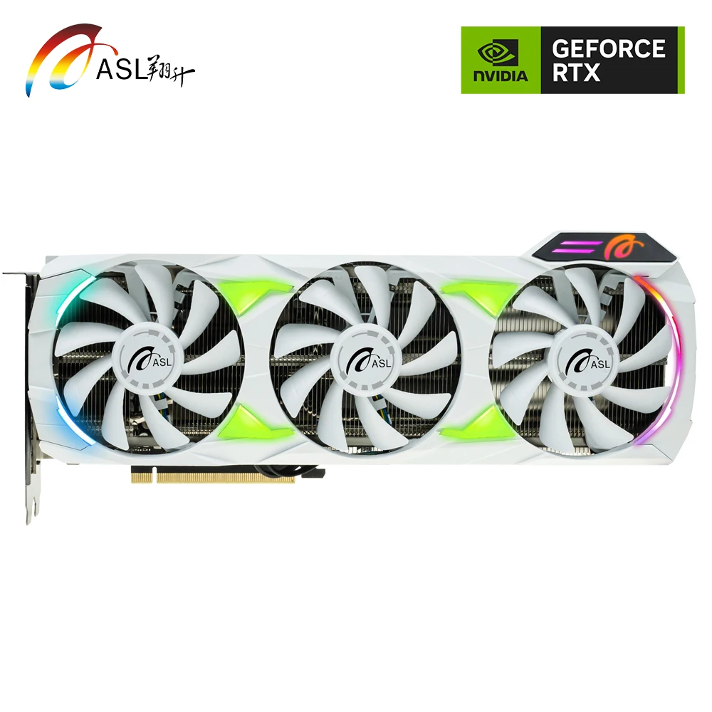 

Видеокарта ASL NVIDIA GeForce RTX 4070 Super, 12 Гб GDDR6X, 4,0 бит, PCI-E, 16 контактов, новая белая игровая видеокарта, видеокарта для ПК