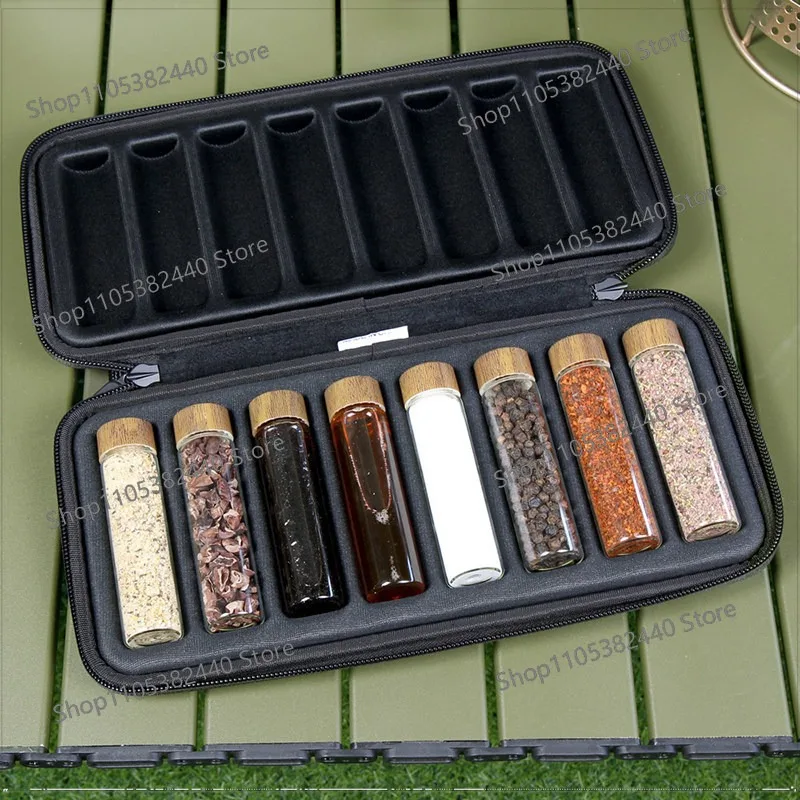 Outdoor Portable Minor Feeding Bottle Set Camping BBQ Glass Seasoning Jar Seasoning Box